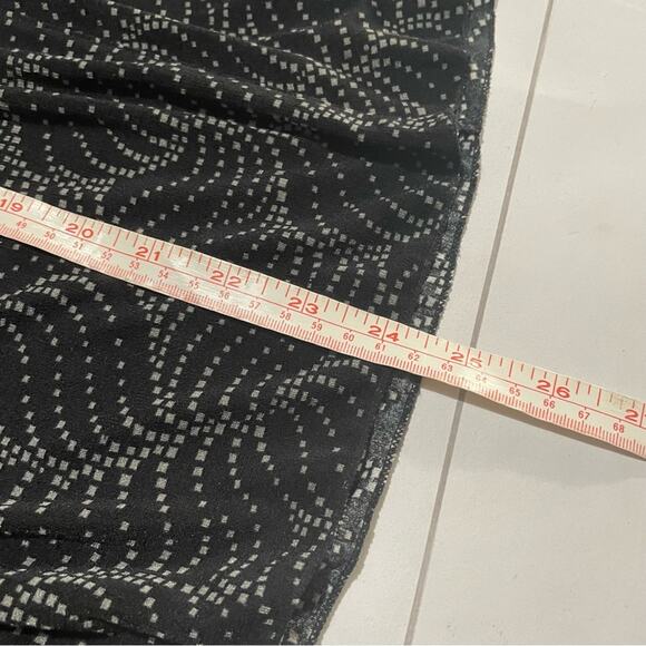 Jaclyn Snith Black Gray Patterned Stretch Slinky Flare A-line Skirt Medium‎ - Picture 8 of 8
